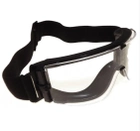 Захисні тактичні окуляри-маска на резинці з прозорими лінзами (SD_GL_01 Black) - зображення 3