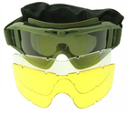 Захисні окуляри тактичні STS Black, захисна маска зі змінними лінзами - зображення 2