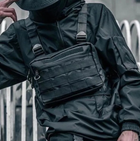 Тактическая нагрудная сумка жилет, разгрузочная (Черная) - изображение 7