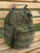 Тактический рюкзак сумка на плечо Tactic Backpack 10л 28х10х20 см (Olive) - изображение 1