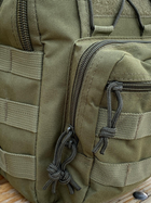 Тактический рюкзак сумка на плечо Tactic Backpack 10л 28х10х20 см (Olive) - изображение 6