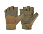 Тактические перчатки Helikon Half Finger Mk2 Olive Green / Coyote (Size S) - изображение 1