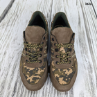 Тактичні військові кросівки коричневі шкіряні із піксельним камуфляжем р 45 (30 см) 3421 - зображення 6