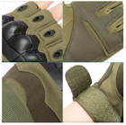 Тактические военные перчатки без пальцев олива L размер - изображение 4
