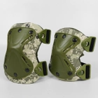 Комплект наколенники + налокотники с быстрым сбросом тактические для армии ЗСУ, Защитные Быстросъемные Пиксельный камуфляж - изображение 4