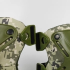 Армейские налокотники с быстрым сбросом тактические для армии ЗСУ, Защитные Быстросъемные налокотники Пиксельный камуфляж - изображение 3