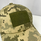 Тактична бойова військова кепка з липучкою ЗСУ Хакі Піксель 6627 розмір універсальний - зображення 3