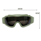 Тактичні окуляри багатофункціональні зі змінними лінзами, green - зображення 5