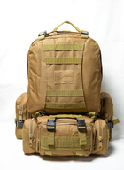 Рюкзак тактичний штурмовий зсу 50 л, рюкзак військовий койот, похідний ЗСУ армійський - зображення 2