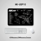 Килимок для чищення зброї HK-USP10 з м'якою гумою Clefers Tactical (5002193H) - зображення 1