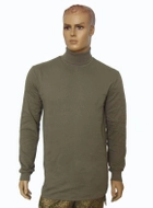 Тактична футболка з довгим рукавом (гольф) CT Хакі, з відворотом (100% хб) (CT137-NECK-56) - изображение 1