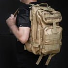 Тактичний Військовий рюкзак на 30 л Койот з системою MOLLE DOMINATOR Армійський Штурмовий + Тактичні рукавички - зображення 5