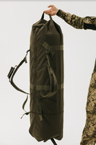 Баул тактический военный транспортный сумка-рюкзак 115 л Олива - изображение 4
