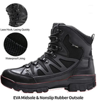 Берці FREE SOLDIER, чорні, дихаюча, водовідштовхувальна, похідне взуття, тактичні армійські черевики, військові черевики р.45 - зображення 3