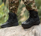 Берці FREE SOLDIER, чорні, дихаюча, водовідштовхувальне, похідне взуття, тактичні армійські черевики, військові черевики р.41 - зображення 2