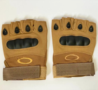 Тактичні рукавички безпалі кайот M - зображення 1