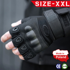 Тактические Военные Перчатки Без Пальцев Для Военных с накладками Черные Tactical Gloves PRO Black XXL Беспалые Армейские Штурмовые - изображение 1