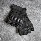 Тактические Военные Перчатки Без Пальцев Для Военных с накладками Черные Tactical Gloves PRO Black XXL Беспалые Армейские Штурмовые - изображение 8