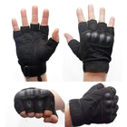 Тактические Военные Перчатки Без Пальцев Для Военных с накладками Черные Tactical Gloves PRO Black XXL Беспалые Армейские Штурмовые - изображение 10