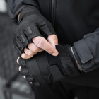Тактичні Військові Рукавички Без Пальців Для Військових Чорні Tactical Gloves PRO Black M Безпалі Армійські Штурмові - зображення 4