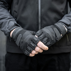 Тактичні Військові Рукавички Без Пальців Для Військових Чорні Tactical Gloves PRO Black XL Безпалі Армійські Штурмові - зображення 7
