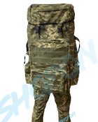 Рюкзак тактичний 70 - 80 літрів об'єм, військовий тактичний рюкзак 70л - 80л, водовідштовхувальний оксфорд, Bounce ar. BR-70-80L, колір піксель ЗСУ - зображення 3