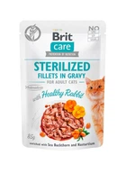Вологий корм для кішок Brit Care Sterilised Fillets In Gravy with Healthy Rabbit 85 г
