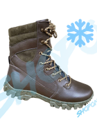 Берці зимові черевики тактичні чоловічі, туфлі тактичні чоловічі берці зимові, натуральна шкіра, розмір 44, Bounce ar. TM-VN-1944, колір коричневий - зображення 1