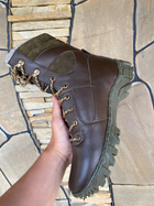 Берці зимові черевики тактичні чоловічі, туфлі тактичні чоловічі берці зимові, натуральна шкіра, розмір 44, Bounce ar. TM-VN-1944, колір коричневий - зображення 3