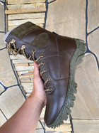 Берці зимові черевики тактичні чоловічі, туфлі тактичні чоловічі берці зимові, натуральна шкіра, розмір 45, Bounce ar. TM-VN-1945, колір коричневий - зображення 3