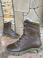 Берці зимові черевики тактичні чоловічі, туфлі тактичні чоловічі берці зимові, натуральна шкіра, розмір 48, Bounce ar. TM-VN-1948, колір коричневий - зображення 2