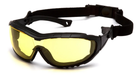 Тактичні окуляри балістичні Pyramex V3T (amber) Anti-Fog, жовті - зображення 1