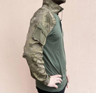 Рубашка мужская военная тактическая с липучками ВСУ (ЗСУ) Турция Ubaks Убакс 7295 XL 52 р хаки - изображение 2
