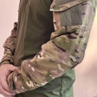 Рубашка мужская военная тактическая с липучками ВСУ (ЗСУ) Украина Ubaks Убакс Мультикам 7197 S 46 р - изображение 4
