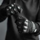 Перчатки Тактические полнопалые с накладкой Черный L SSpe1 310 - изображение 4