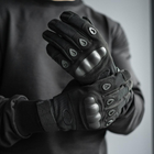 Перчатки Тактические полнопалые с накладкой Черный L SSpe1 310 - изображение 6