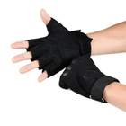 Перчатки тактические, (без пальцев, с кастеткой) защитные для военных M, Чорний - изображение 5