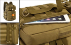 Армійський рюкзак 30L з чохлом для фляги Захисник 169 хакі - зображення 6