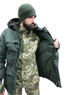 Тактическая куртка хаки всу мужская, зимняя утепленная с капюшоном Размер 48-50 рост 179-191 - изображение 4