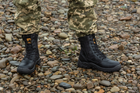 Берці тактичні. Чоловічі ультралегкі бойові черевики Мaxsteel 46 Hi-legs Black (304мм) чорні - зображення 3