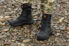 Берці тактичні. Чоловічі бойові черевики з водостійкою мебраною Мaxsteel Waterproof Black40 (258мм) чорні - зображення 4