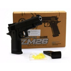 Дитячий Пістолет Colt 1911 CYMA ZM26 метал, пластик стріляє кульками 6 мм Чорний - зображення 5