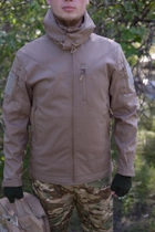 Тактическая мужская куртка Куртка Softshell Combat L койот - изображение 1