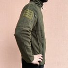 Чоловіча військово-тактична флісова куртка на липучках для шевронів ЗСУ 50 розмір 8020 хакі - зображення 2