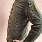 Кофта флисовая мужская военная тактическая с липучками под шевроны ВСУ (ЗСУ) 54 размер 8022 хаки - изображение 5