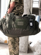 Универсальная тактическая военная сумка MIL-TEC® US Combat Parachute Cargo Medium 54 л, ОРИГИНАЛ, олива - изображение 3