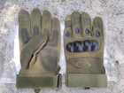 Перчатки военные тактические палые Oakley олива - изображение 6