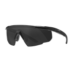 Захисні балістичні окуляри Wiley X SABER ADV Сірі лінзи/матова чорна оправа (без кейсу) - зображення 3