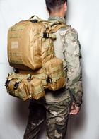 Рюкзак тактический военный ЗСУ штурмовой molle 50 л койот - изображение 3