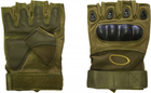 Тактические перчатки беспалые Oakley олива размер L (11688) - изображение 3